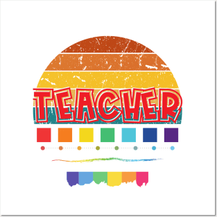 Teacher Sunset Limited Edition Unique Design For Teacher Gift Theme Evergreen Posters and Art